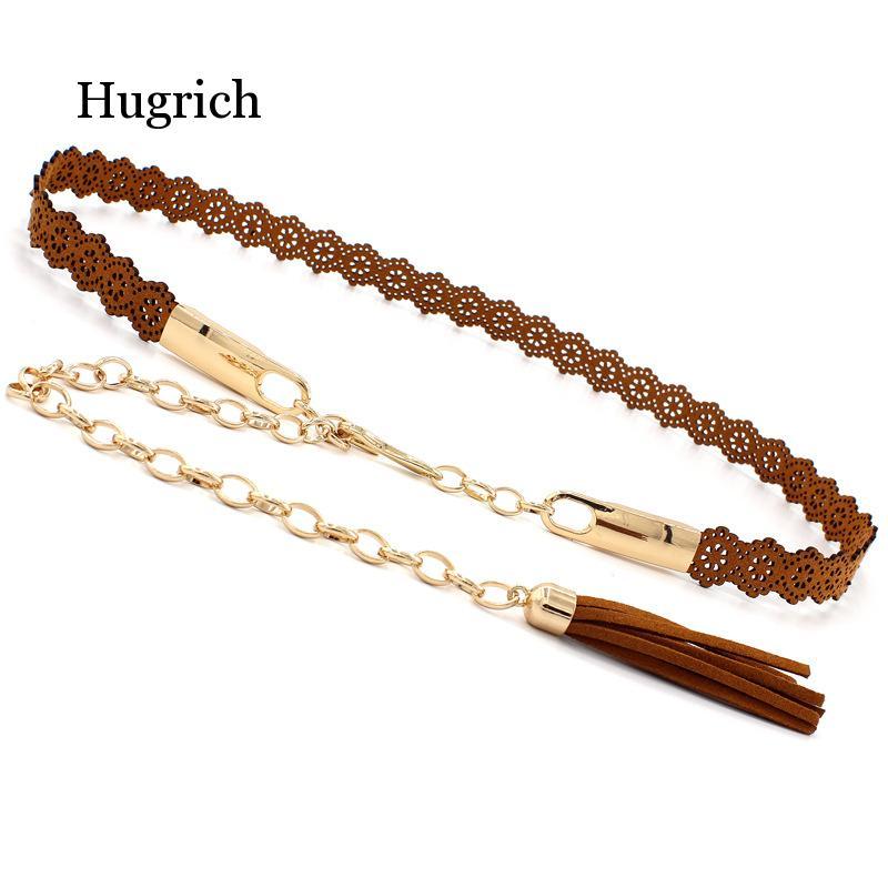 

Ethnic Tassel Tie Strap Dresses Decor Fashion Women's Waistband Cummerbund Ladies Belts Hollow Waist Chain For Dress Accessories, Black;brown