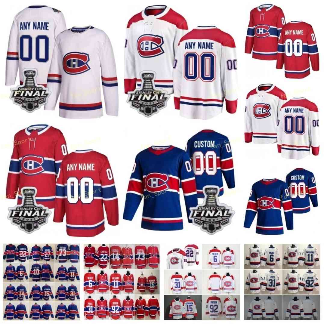 

Stanley Cup Final Montreal Canadiens Hockey Jersey 22 Cole Caufield 8 Ben Chiarot 24 Phillip Danault 6 Shea Weber 42 Lukas Vejdemo Custom Women Youth Reverse Retro