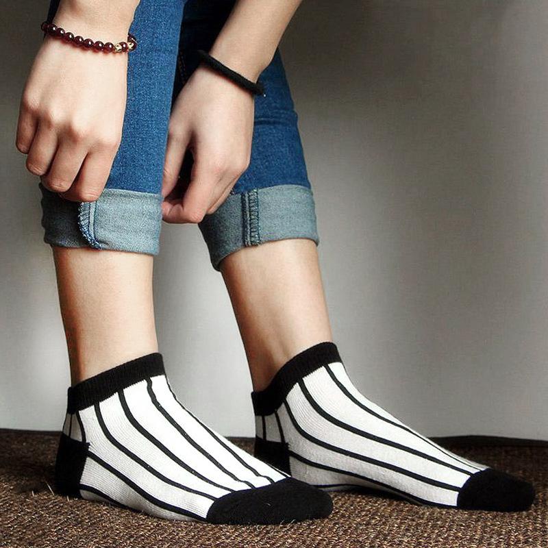 

Men's Socks 3 Pairs/Lot Spring Summer Stripe Plaid Hound Tooth Figure Harajuku Man Outing Street Fashion Woman Casual Ankle Low Tube, Black