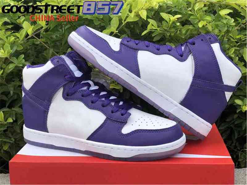 

2021 Authentic Dunk High WMNS Varsity Purple White Athletic Shoes Men Women City Attack Zapatos Sneakers Skateboard With Original Box