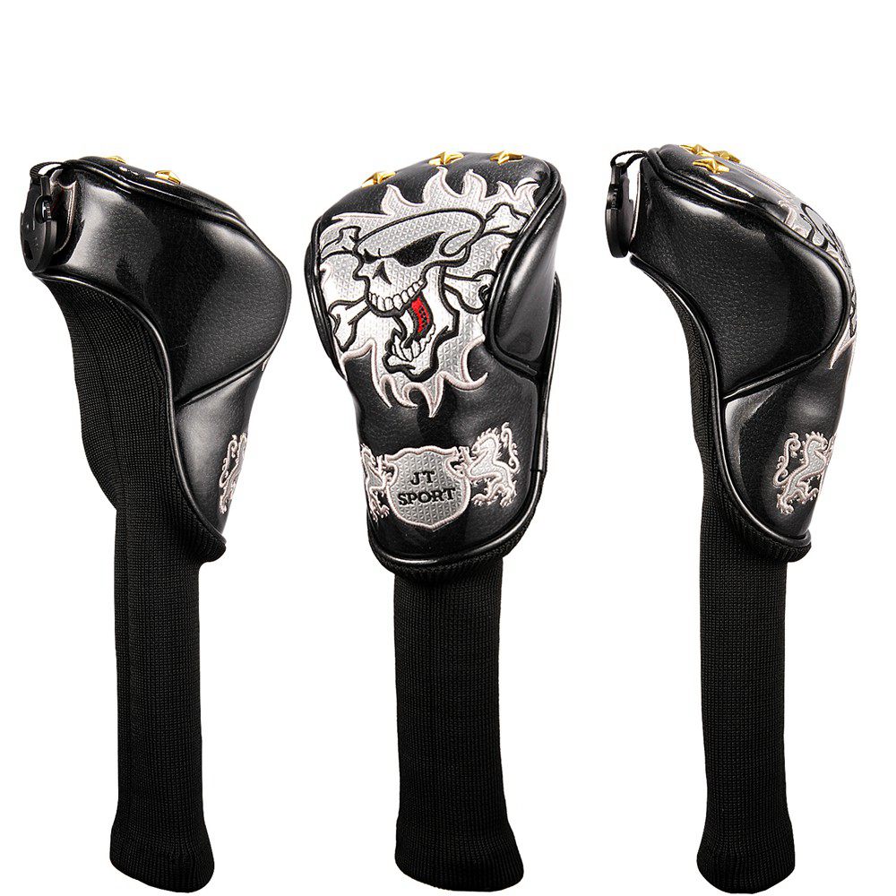 PU Golf Club Headcover Black White covers for Fairway Wood-image-671980328