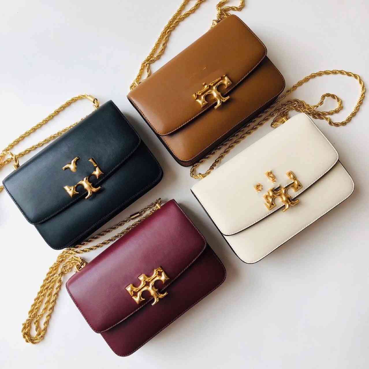 

TB home top leather twist chain bean curd bag small high quality Guangzhou slung Shoulder Bag