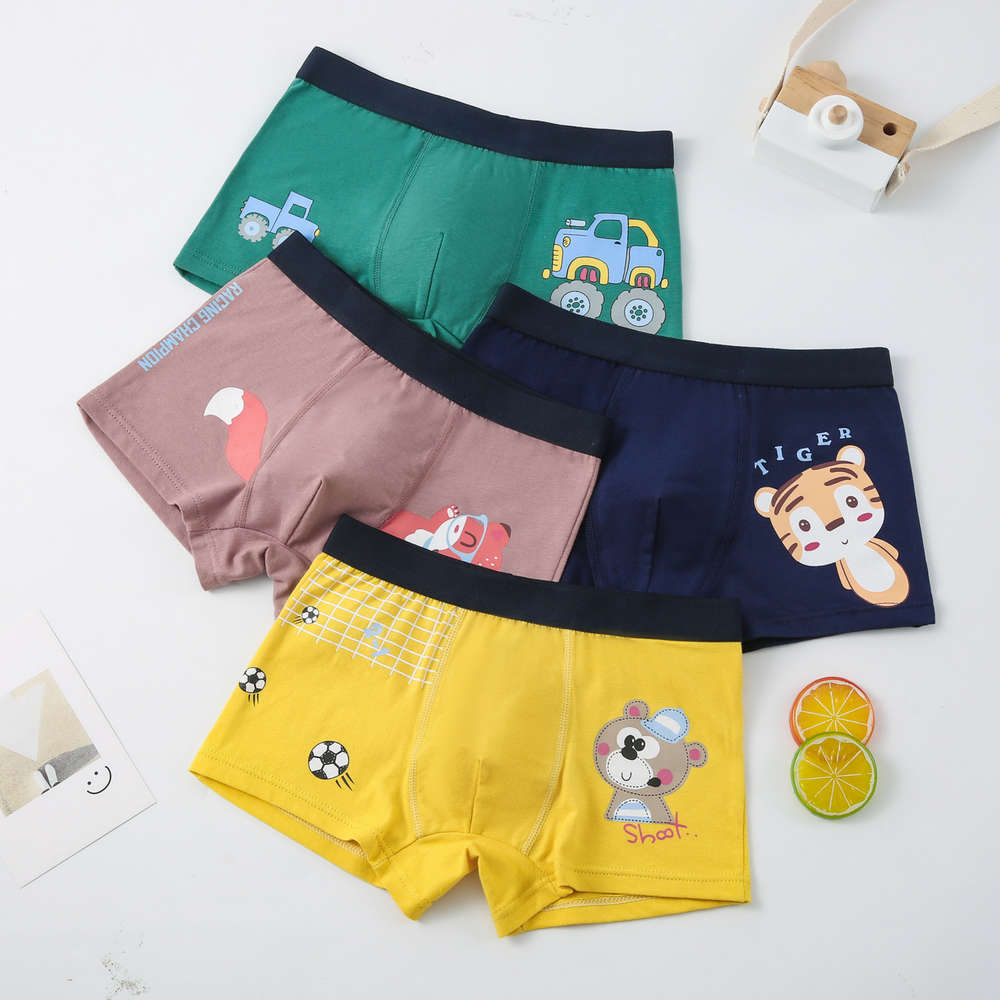 

Lanxu boy's underwear flat angle children's big Boxer Shorts baby's pants, Camo