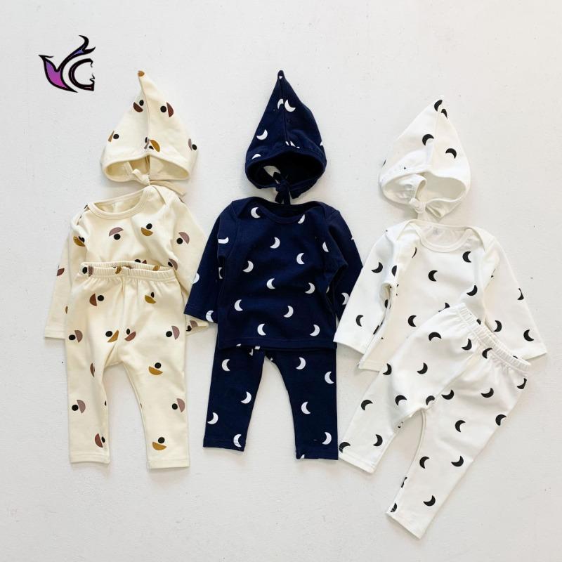 

Clothing Sets Yg Infant Set Autumn Printing 0-3 Year Old Boys And Girls' Pajamas Home Clothes Three Piece Children's Long Sleeve, White