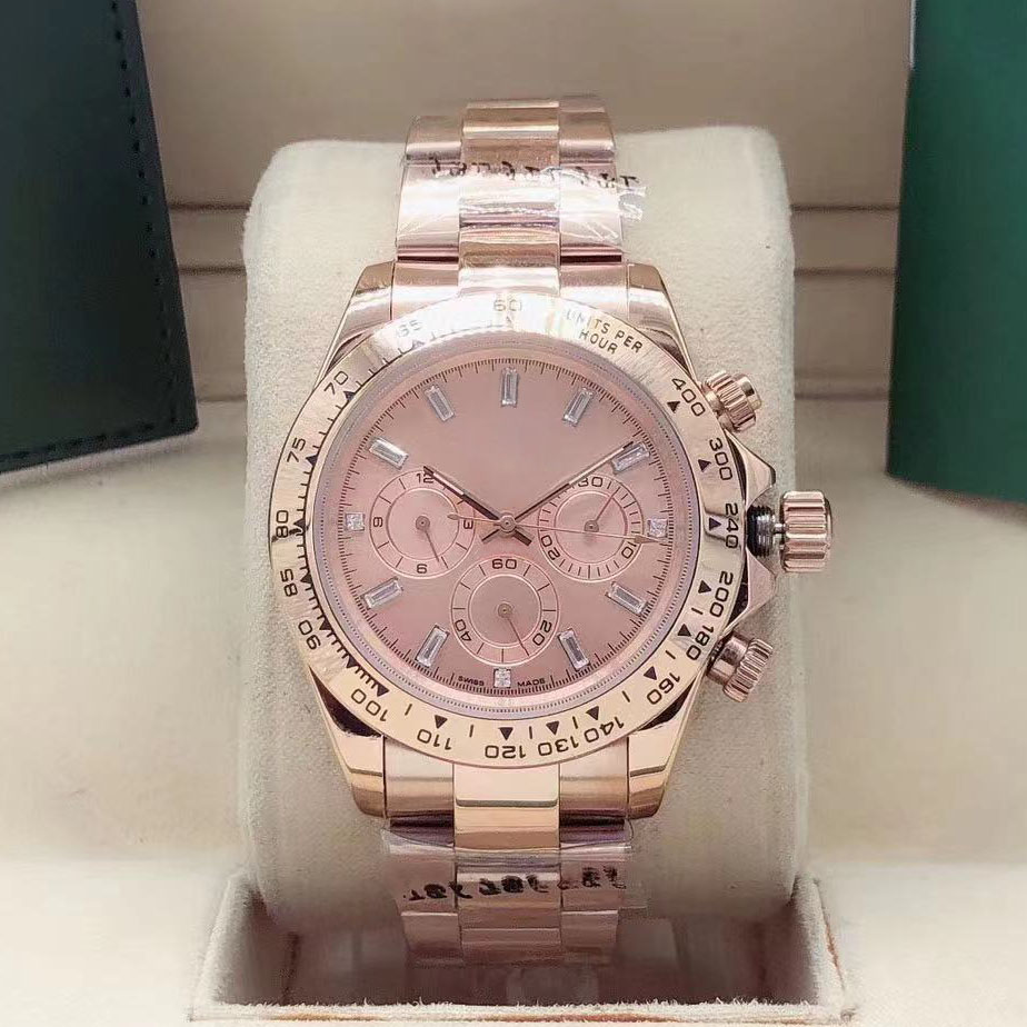 

Men's automatic watch, 40MM stylish and classic waterproof, 316 fine steel folding button, Camel