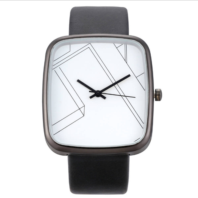 

Creative Art Simple cwp Quartz Womens Watch WISH Fashion Rectangular Watches 36MM Diameter Temperament Upgrade Wristwatches, Slivery;brown