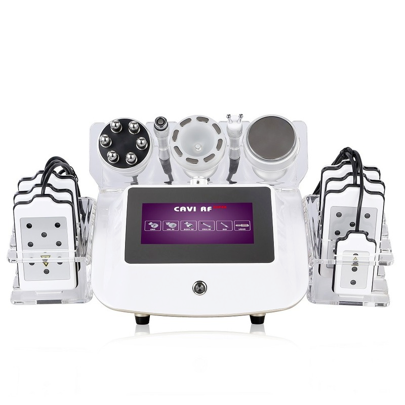 

Factory 6 In 1 Multifunction Vacuum 40K Cavitation RF Body Face Eye Bio Skin Tightening LLLT Lipo Laser Led Skin Beauty 8 Pads Slimming Machine