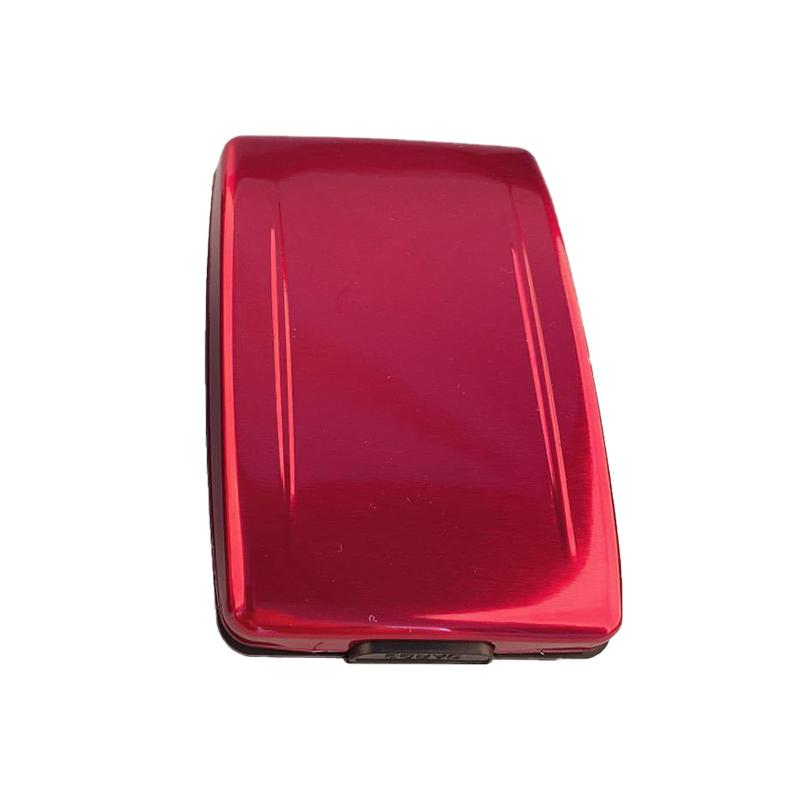 

Card Holders Practical Aluminum Alloy ID Case Holder Men Women Buckled Protection Hard Shell Lightweight Anti-theft, Black