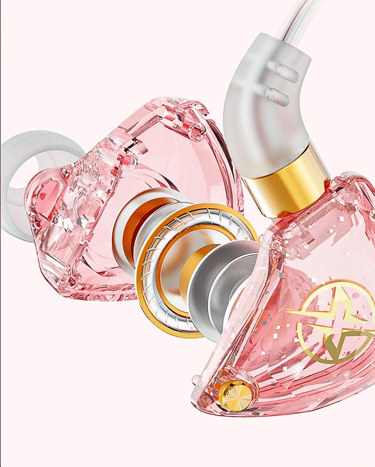 

X6 3.5mm Wired Earphone Bass HiFi Headphones Stereo Girl Gift Music Earphones Musician Headset Gamer Earbuds for Xiaomi Huawei, Pink