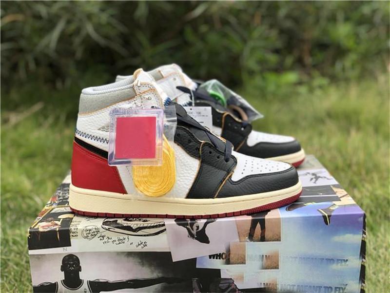 

With Box Union x 1 High OG NRG Los Angeles men Basketball Shoes 1S Blue Toe Varsity Red Storm Man women outdoor Sneakers