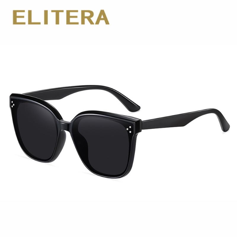 

Sunglasses ELITERA Nylon Lens Big Frame Fashion Sun Glasses Luxury Design Men Square TR90 Black Eyeglasses 2021