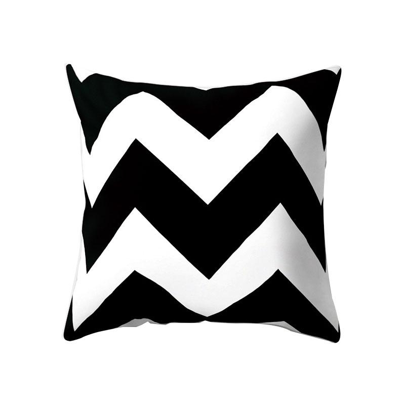 

Pillow Case 45*45cm Fashion Decorative Pillowcase Black/White Geometric Throw Cover Cushion For Living Room Square Home Decor