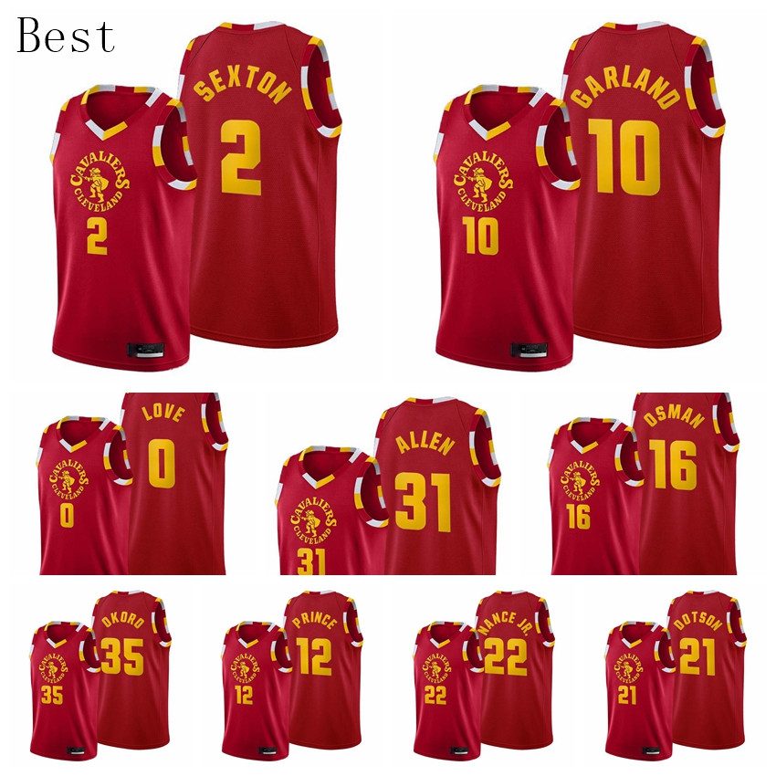 

ClevelandCavaliersMen Basketball Collin Sexton 2 Darius Garland 10 Jarrett Allen 31 Isaac Okoro 35 2021-22 Edition City Jersey Red