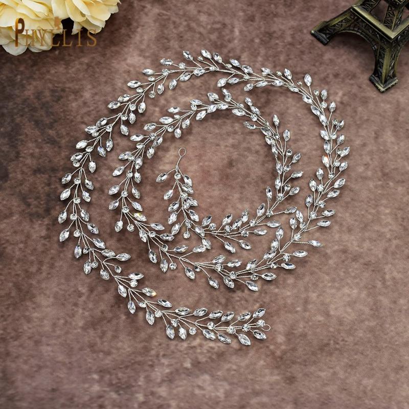 

Hair Clips & Barrettes A274 Silver Gold Jewel Headband Wedding Accessories Bridal Tiara Bride Headpiece Rhinestone Women Vine Headdress, Golden;silver
