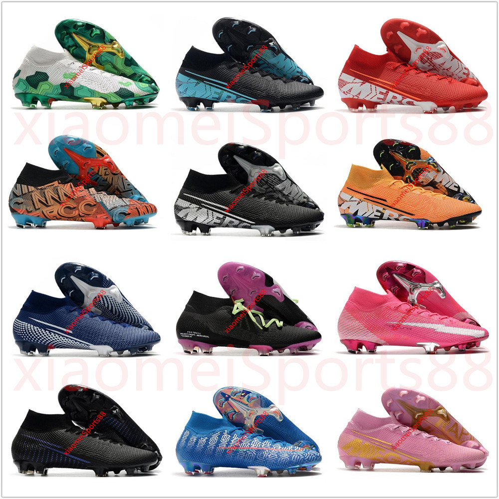 

Fashion Mercurial Superfly 7 Elite SE FG soccer football Shoes khaki electro green safari mexico city chosen triple black mens designer boots sneakers, White;red