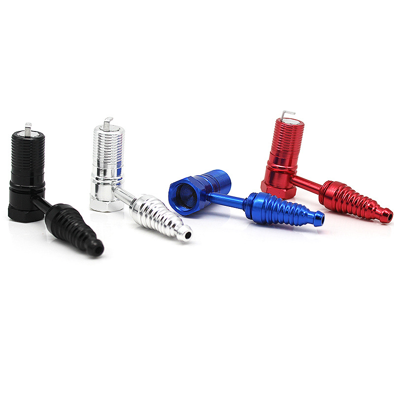 

Best selling new creative personality spark plug pipes portable aluminum metal small smoking pipe smoking