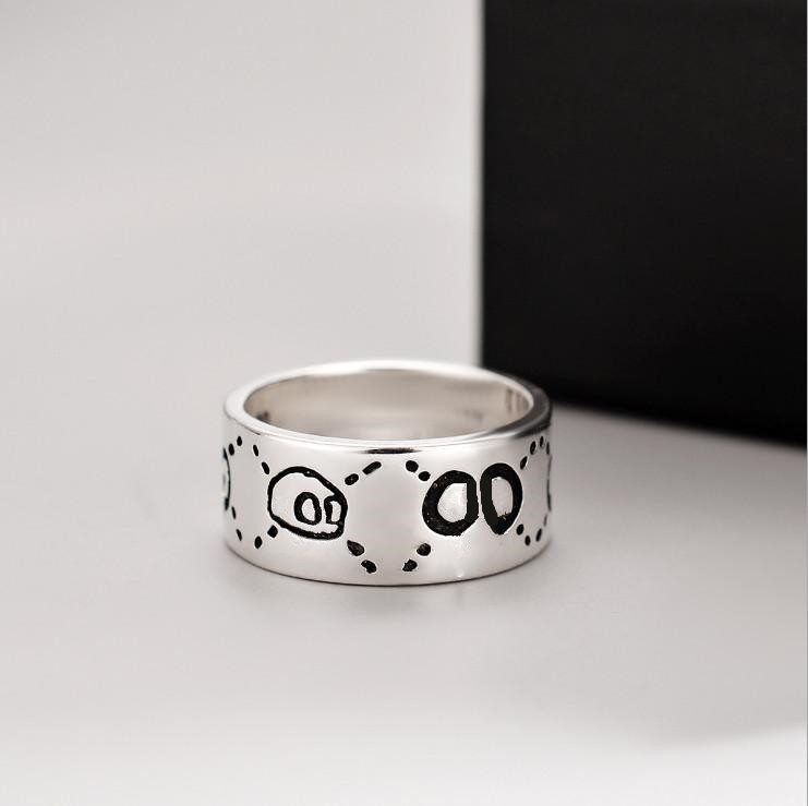 

Silver skull Band Rings Trend Men and Women Lovers Jewelry ring Wedding Couple Gifts
