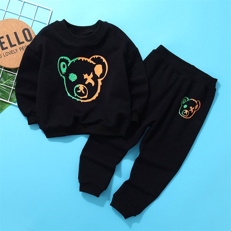 

Boys' sweater children's clothes 2021 new autumn long sleeve pants two-piece set knitted fashion