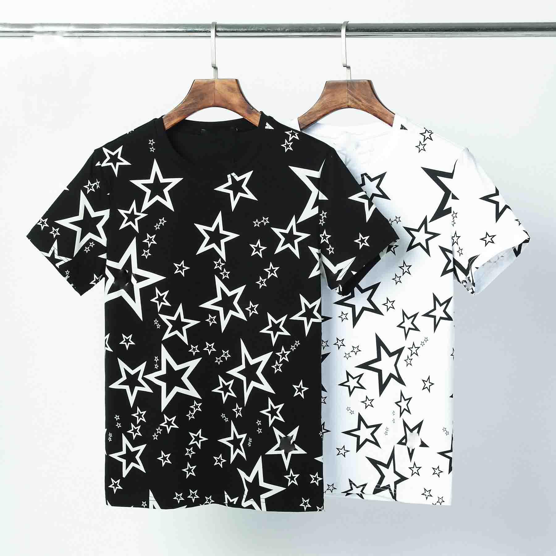 

2 Letters 100% Cotton Mens T Shirts Oversize Women And Short Sleeve Man Cotton T-Shirt for Men T-shirt For Male Women Tshirts, White;black