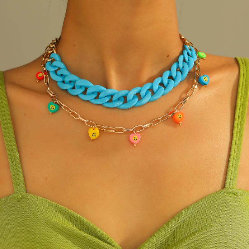 

Pendant Necklaces Beauty Layer Fashion Rice Bead Flower Multilayer Ladies Necklace Same Birthday Gift Alloy Jewelry Wholesale