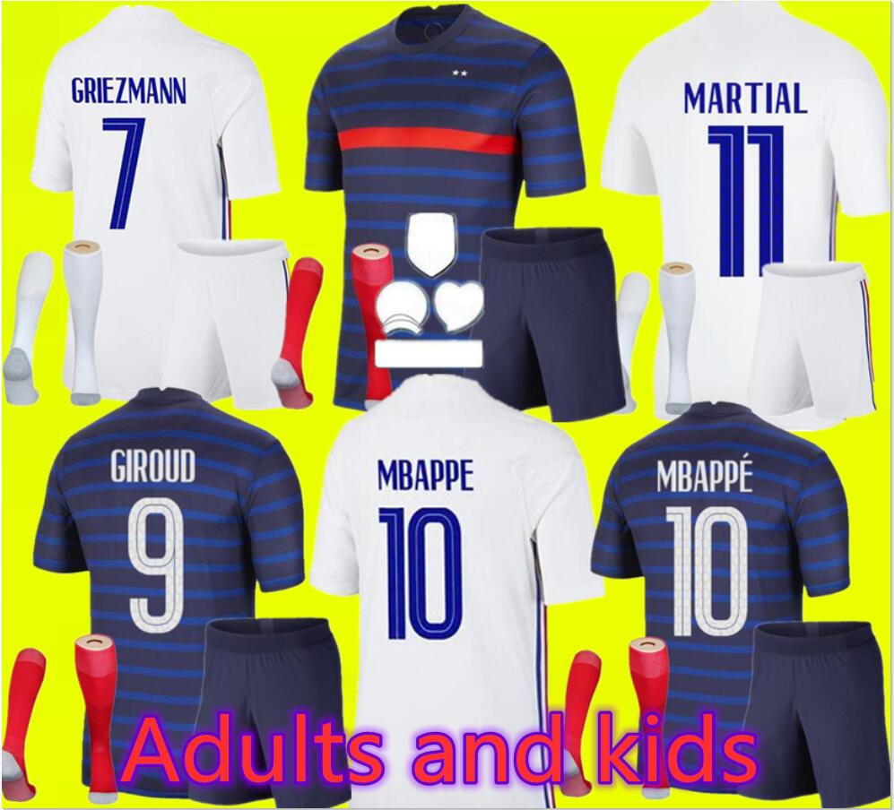 

Adults and kids 2021 2022 MBAPPE GRIEZMANN POGBA jerseys 21 22 Soccer jersey KANTE Football shirts THAUVIN maillot de foot, Black