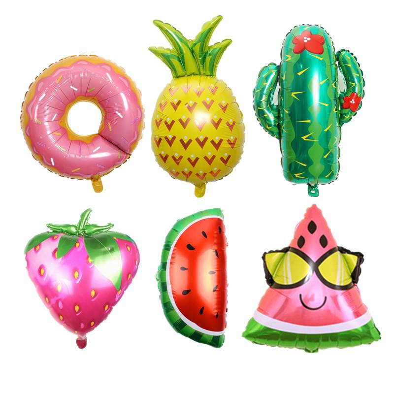 Party Decoration Fruit Watermelon Pineapple Orange Foil Balloon Cactus Happy Birthday Balloons Wedding Holiday Festival Toy-image-710929823