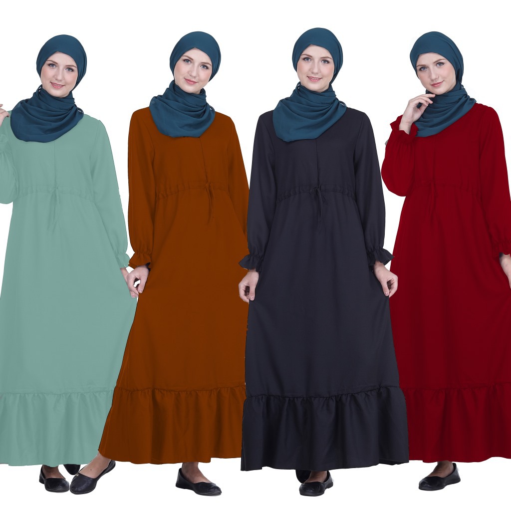 

Eid Ramadan Muslim Hijab Dress Women Ruffle Turkey Kaftan Long Robe Arabic Dubai Maxi Abaya Vestidos Moroccan Islamic Clothing