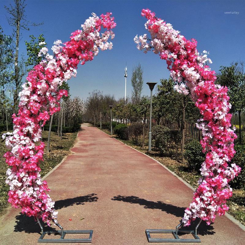 

Party Decoration 2.5m Wedding Arch Backdrop Stand Artificial Cherry Blossoms Fake Flower Blossom With