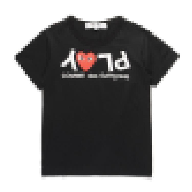 

COM New Best Quality BLACK des GarÃ§ons CDG Play Heart Print T-shirt, White
