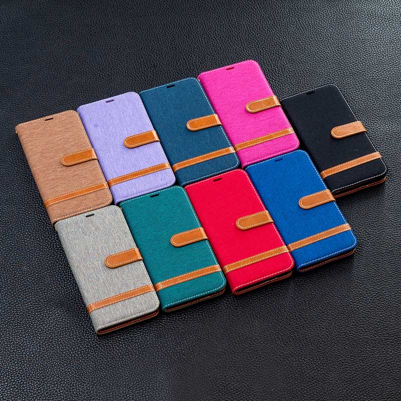 

Cowboy Jean Canvas PU Leather Wallet Flip Cover Case for Samsung A10 A20 A30 A40 A50 A70 A51 A71 A21 A01 A02 A11 A41 A31 A12 A32 A52 A72 A825G, Mix colors;pls leave mesaage to us