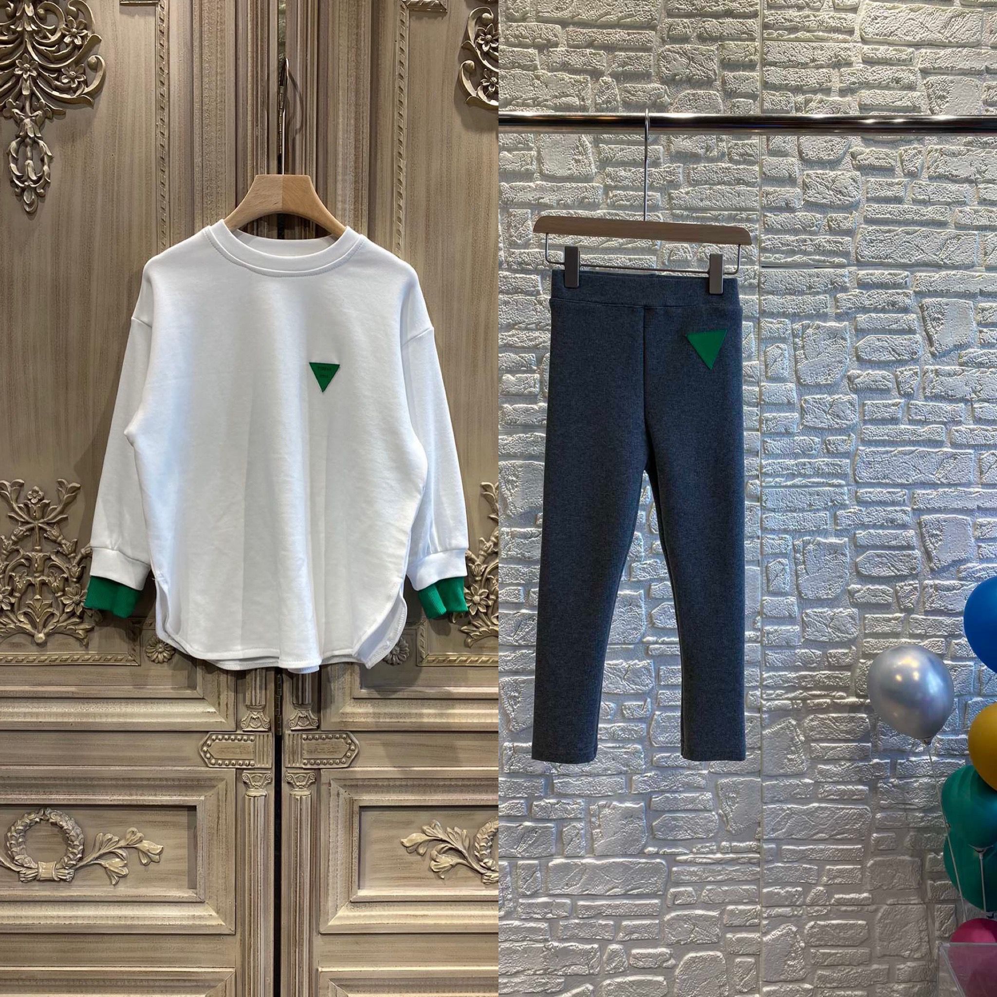 

Kids Girls white long sleeve T-shirts Autumn Baby girl cotton leggings Clothes Fashion Outerwear Children's clothing tops, Gray leggings