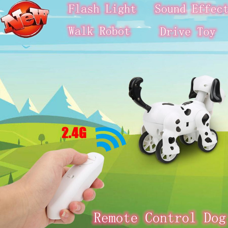 

Child Learning Toy High Simulaiton Dog Remote Control RC Robot Dog Toy Can Sound Walking Playing Flashing Kid best gift toy dog, Pink