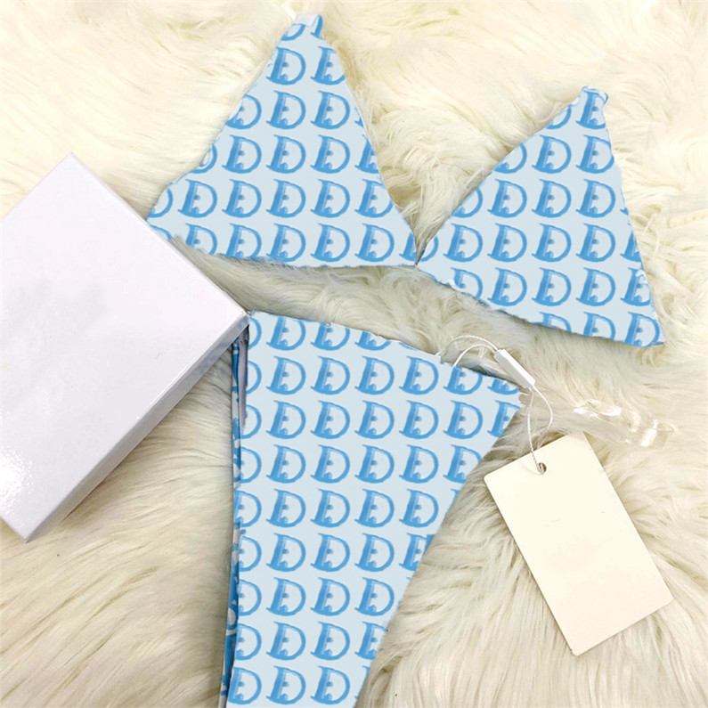 

Sexy Transparent Sling Bikini Full Letter Swimwear Designer Triangle Thong Swimsuit Ladies Summer Surfing Swimming Suits