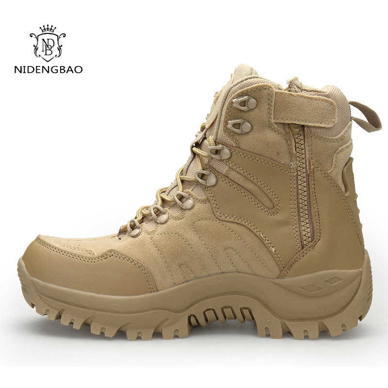 

Outdoor Men Hiking Shoes Breathable sand military Tactical Combat Army Boots Desert Training Sneakers Anti-Slip Trekking Shoes 210619, Green