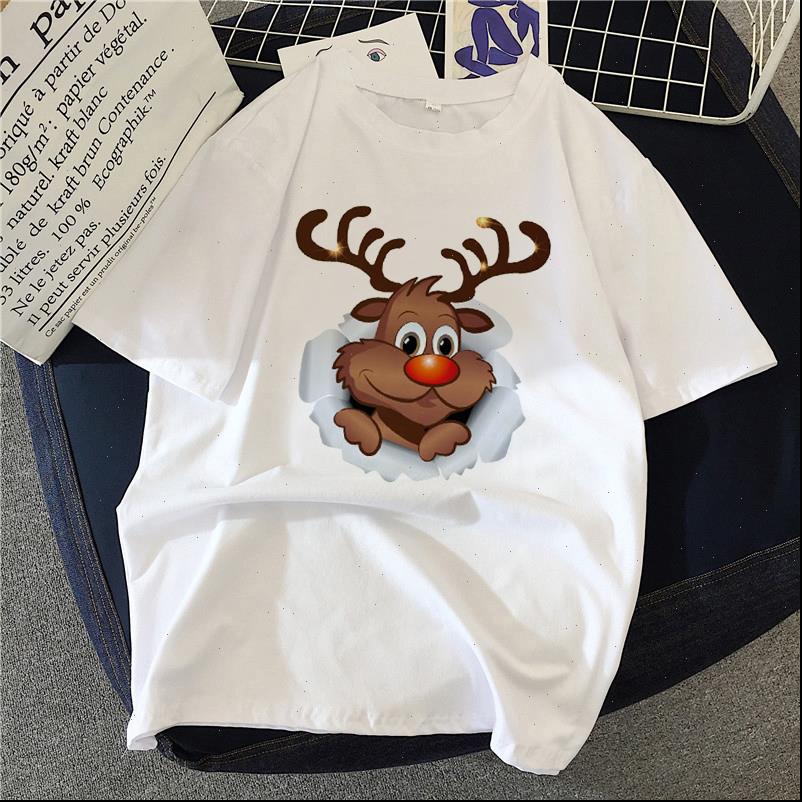 

Funny Santa Women T Shirt Claus Print Year Christmas Basic Tees Harajuku Loose Graphic Casual Tee, White