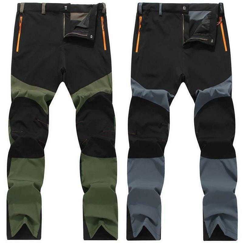 

Size L To 4XL Plus Size Men Hiking Long Pants Quick Dry Outdoor Removable Hiking Camping Pants Men Breathable Climbing Trousers X0611, Blue