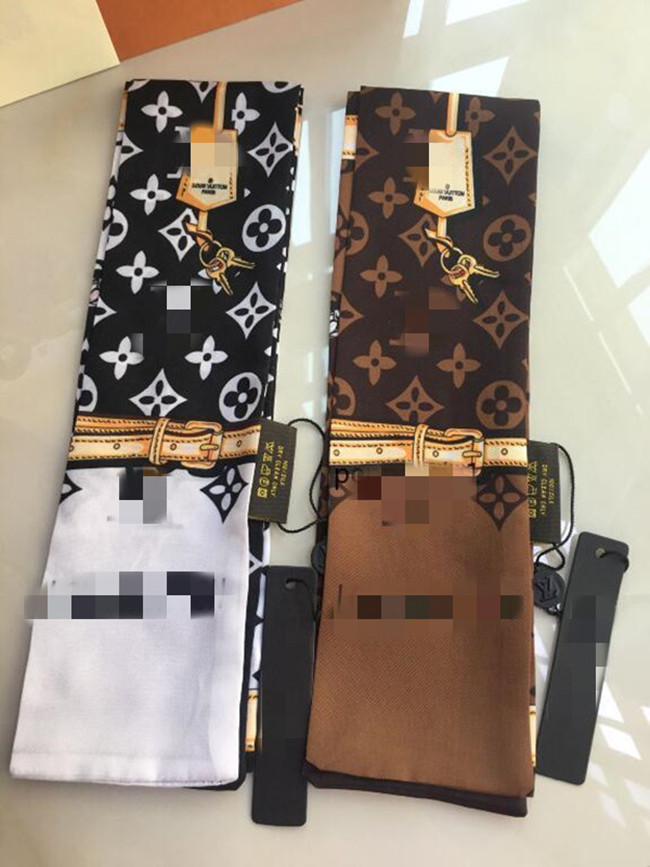 

Tropic Affair Luxury Brand Silk Scarf For Women 2021 New Print Handle Bag Ribbons Fashion Head Scarf Lady Long Skinny Scarves