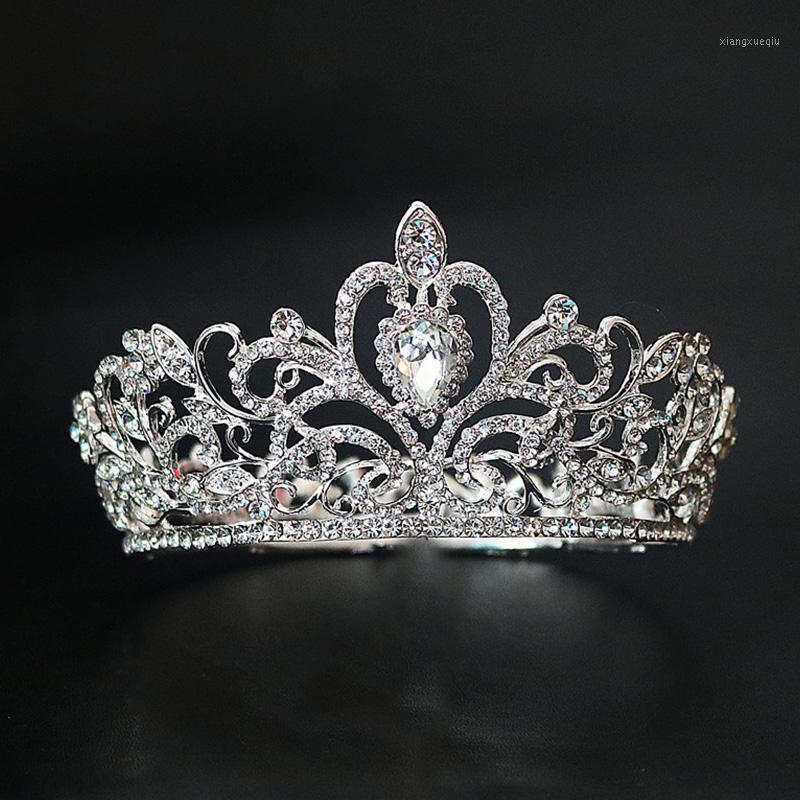 

Hair Clips & Barrettes Baroque Rhinestones Bridal Headpiece Hairwear Wedding Crown Jewelry For Women Party Crowns Accessories, Golden;silver