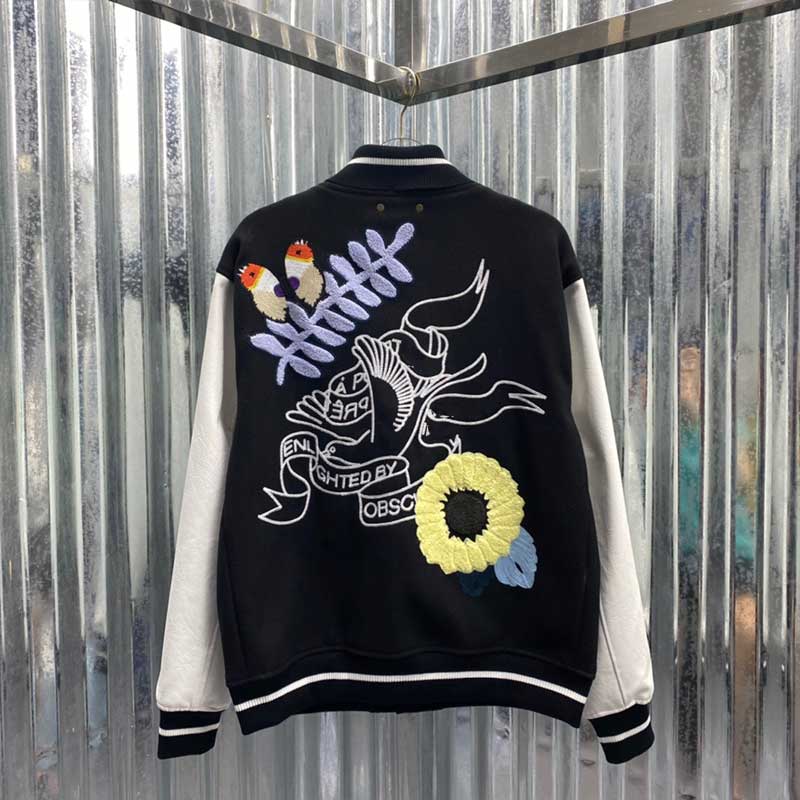 

Men Jackets Street College Women Furry Stars Letters Embroidery Patchwork Varsity Jacket Baseball Leather sleeve stitching Coats Unisex, Shipping supplement