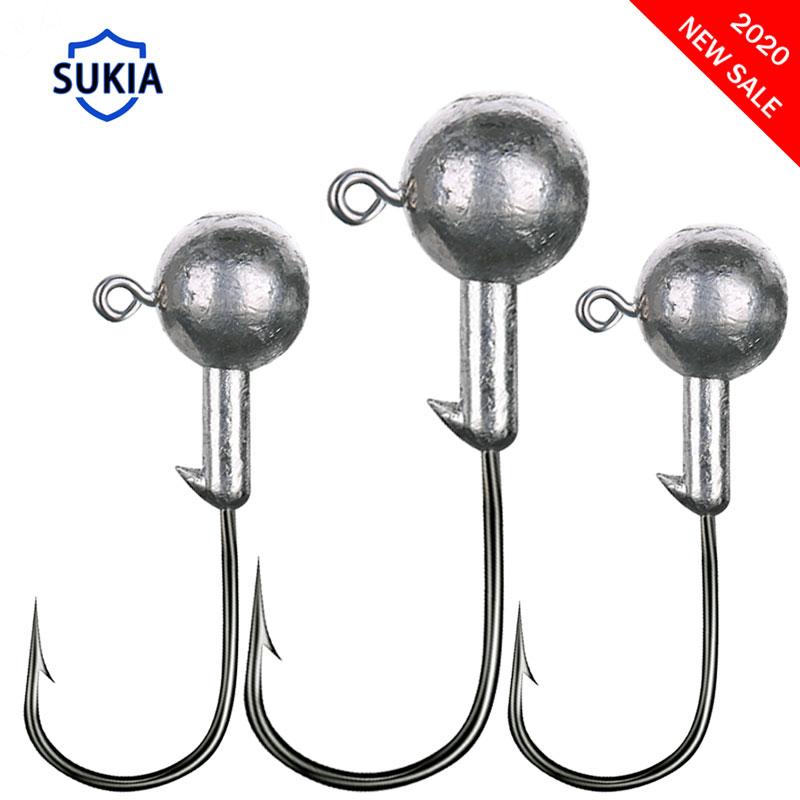 

10Pcs/Lot Est Jig Head Barbed Hook 3g/5g/7g/10g/14g Fishing Soft Lure High Carbon Steel Bait Quality Hooks