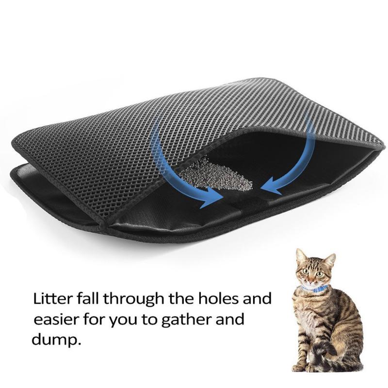 

Undefined Waterproof Pet Cat Litter Mat Double Layer Bed Pads Trapping Pets Box Product For Cats Beds & Furniture