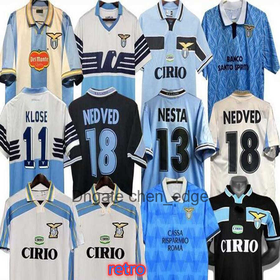 

lazio Retro soccer jerseys 1989 1990 1991 1992 1999 2000 2001 NEDVED SIMEONE SALAS GASCOIGNE home away football shirt VERON CRESPO NESTA 89, 1989home