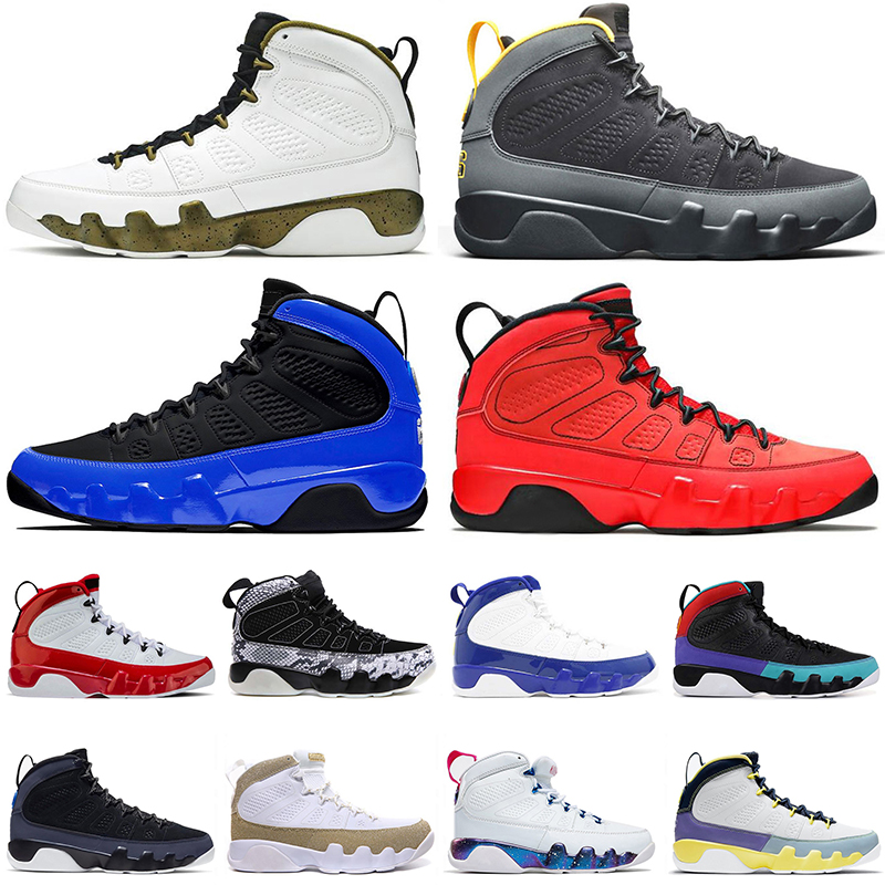 

2021 Authentic Jumpman 9 9s Mens Basketball Shoes Jordam Statue Motorboat Jones University Blue Gold Reflective Change The World Gym Red Trainers Sneakers Size 47, Color#7 40-47