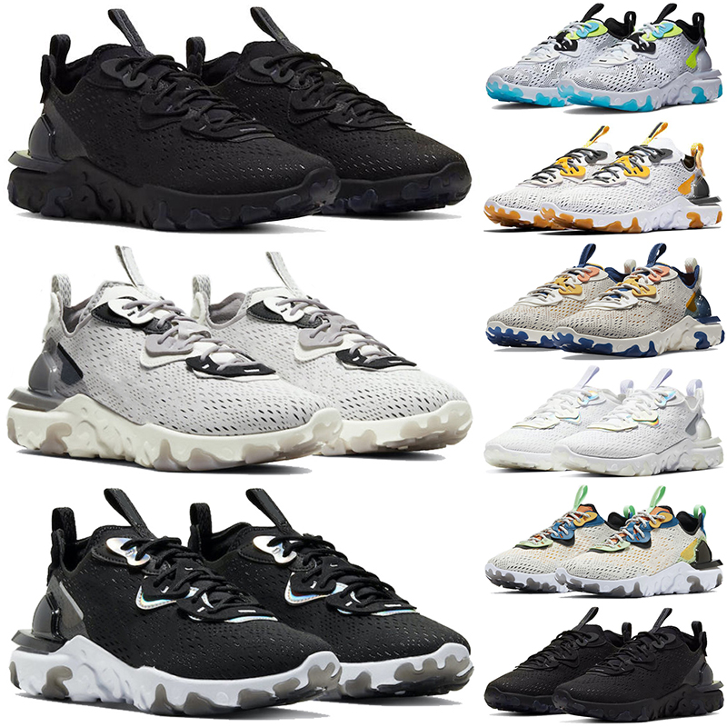 

react vision element 55 87 men women running shoes triple black white schematic Phantom Light Orewood Brown mens womens trainers sports sneakers discount, #1 anthracite 36-45