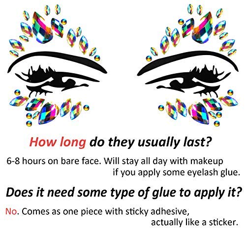 

Jewels Tattoo Rhinestone Stickers Body Gems Glitter Self-Adhesive Chest Decals Crystal Flash Mermaid Gemstone DecorationScouts