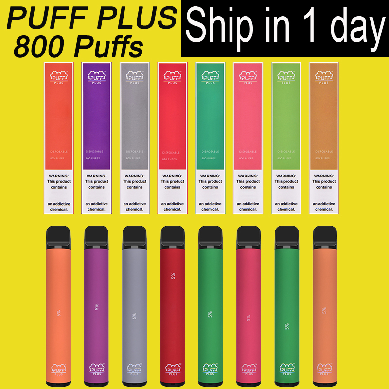 

Puff Bar Plus cigarette Disposable Vapes Device Pod Kit 800 Puffs 3.2ml Cartridges Vape pre-filled Pen Cart Packaging