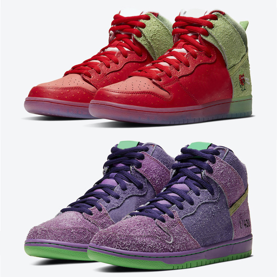 

Hot Authentic Dunk High Pro SB Reverse Skunk Purple Strawberry Cough Men Shoes University Red Spinach Green Magic Ember Outdoor Sneakers Sports With Original Box, Customize