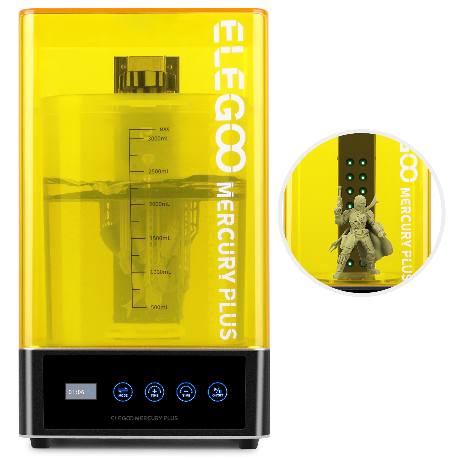 

ELEGOO 3D Printer Wash And Cure Machine for Curing Models 2-in-1 Washing and Curing with Sealed Washing Container