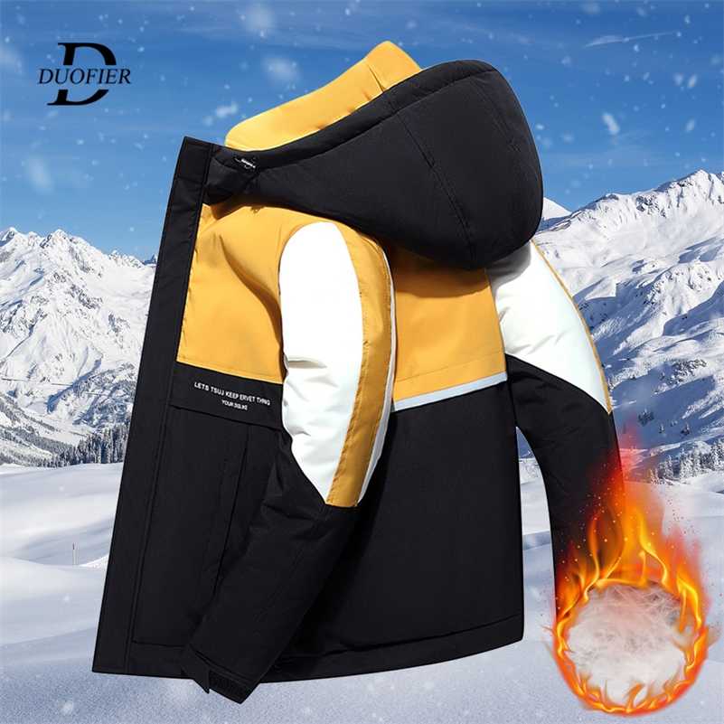

Winter Down Jacket Mens Thicken Parka Coats Warm Casual Hooded Men White Duck Down Jackets Fashion Zipper Outerwear 211110, Nlv202 yellow