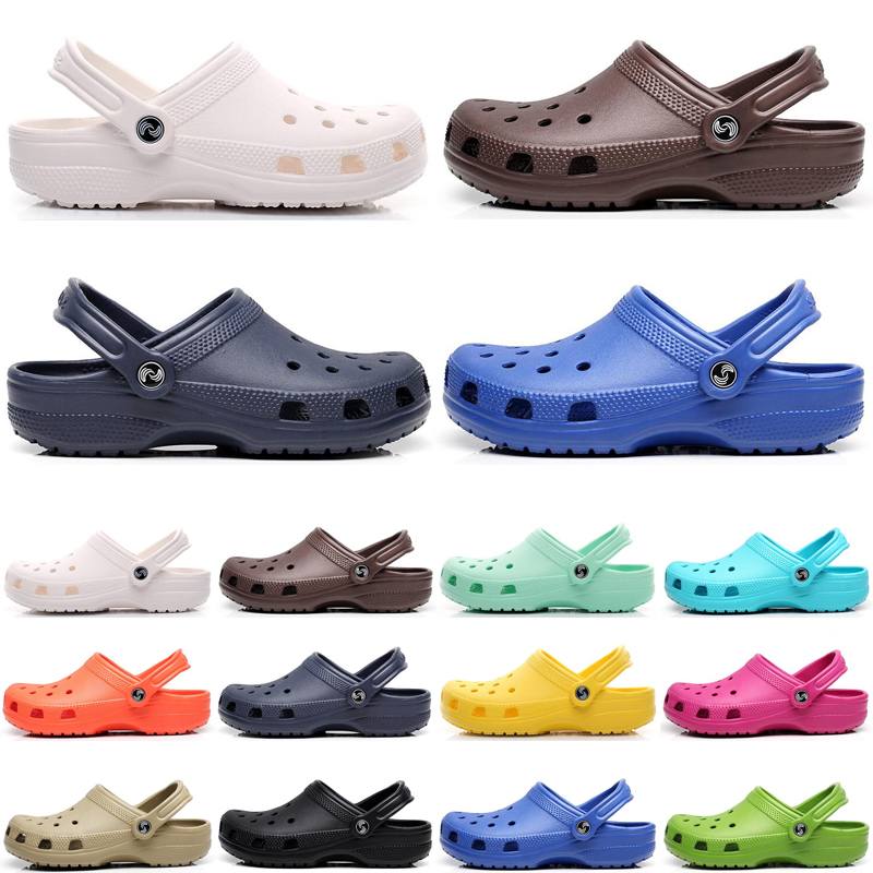 

luxury men women crocses shoes slides slippers womens sandals black blue white grey slide slipper flat flip flops size 36-42 color95, #8
